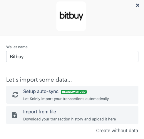 Using BiyBuy's API to connect my crypto wallet to Koinly