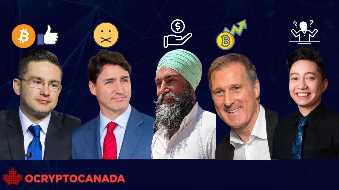 Leaders of different Canadian parties opinion about cryptocurrency
