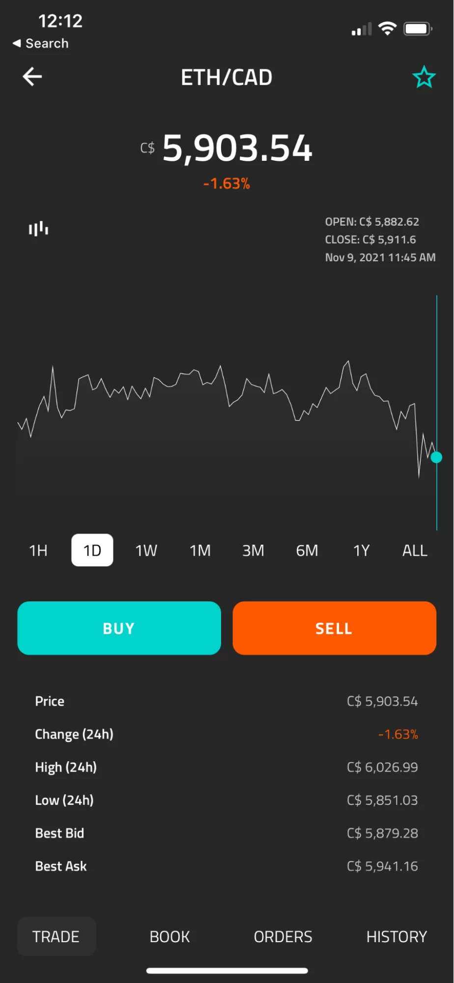 Reviewing CoinField's mobile app interface