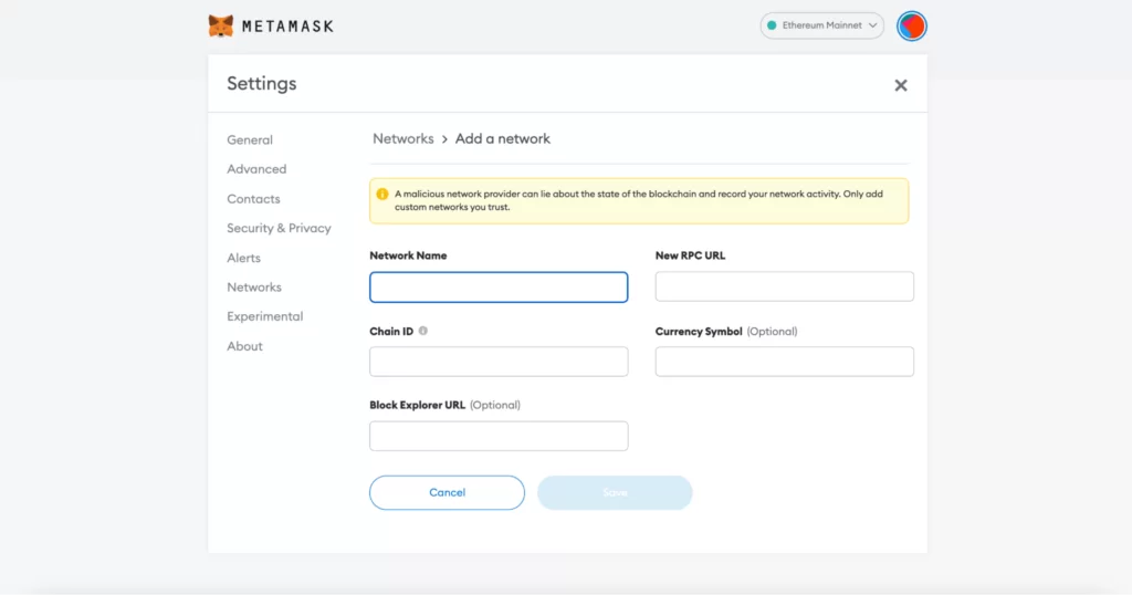 Connecting wallet to the Binance Smart Chain