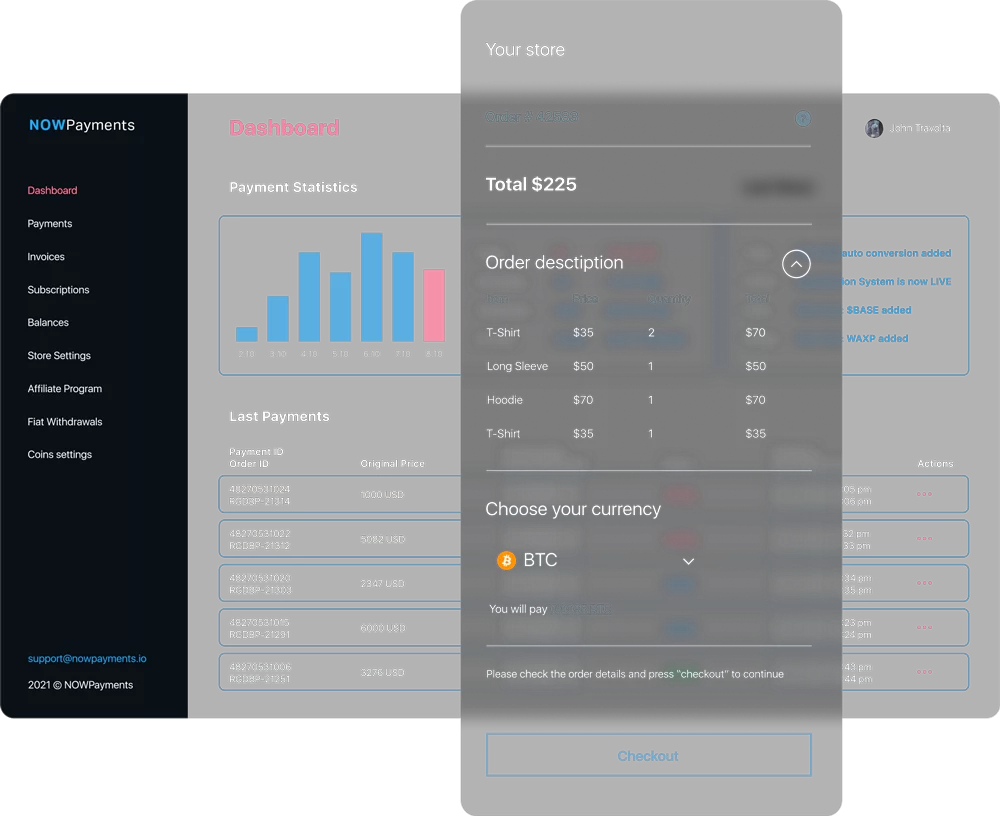 Crypto transaction with NowPayments.io