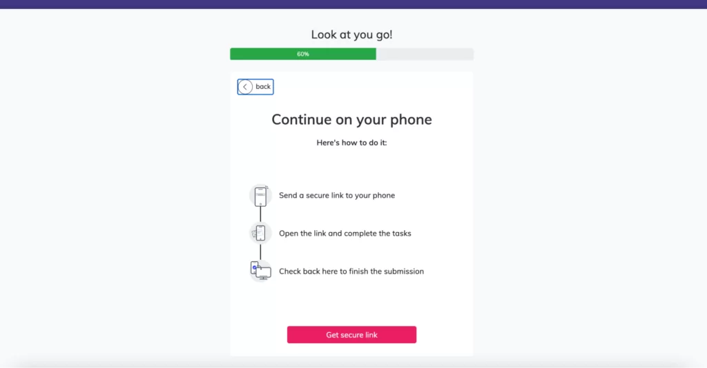 Verifying identity with Coinberry using phone