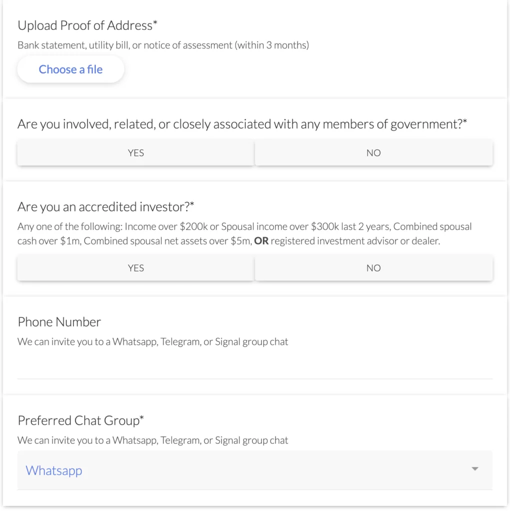Uploading a proof of address with Satstreet