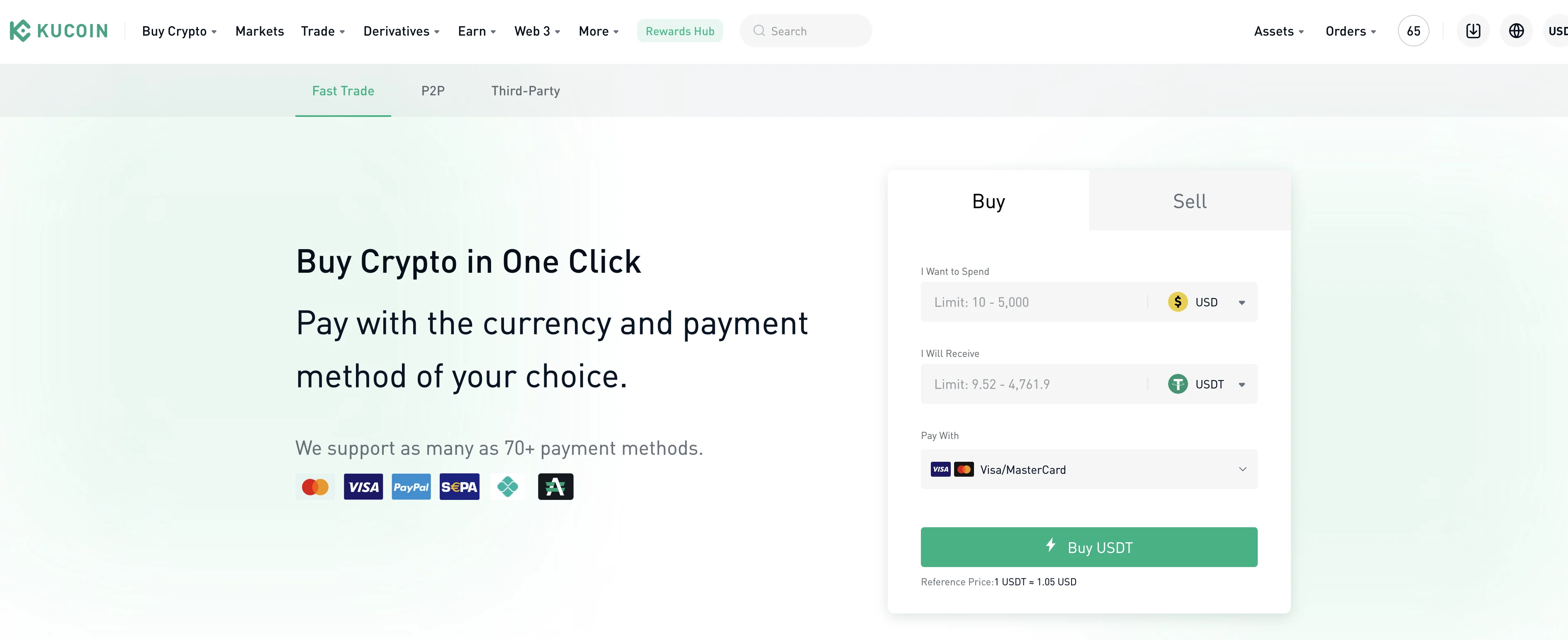 Kucoin desktop app (Fast Trade)
