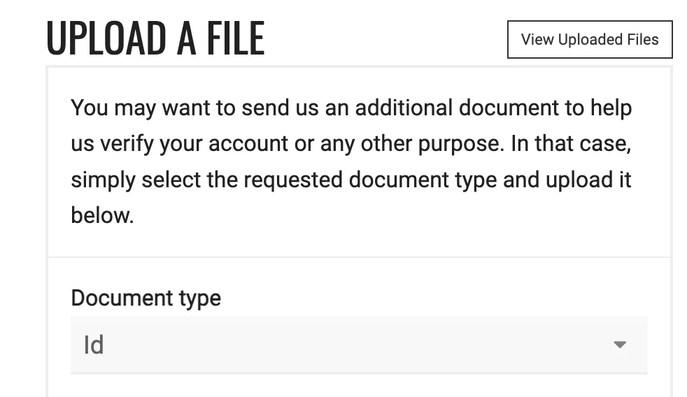 Uploading ID to Bull Bitcoin account