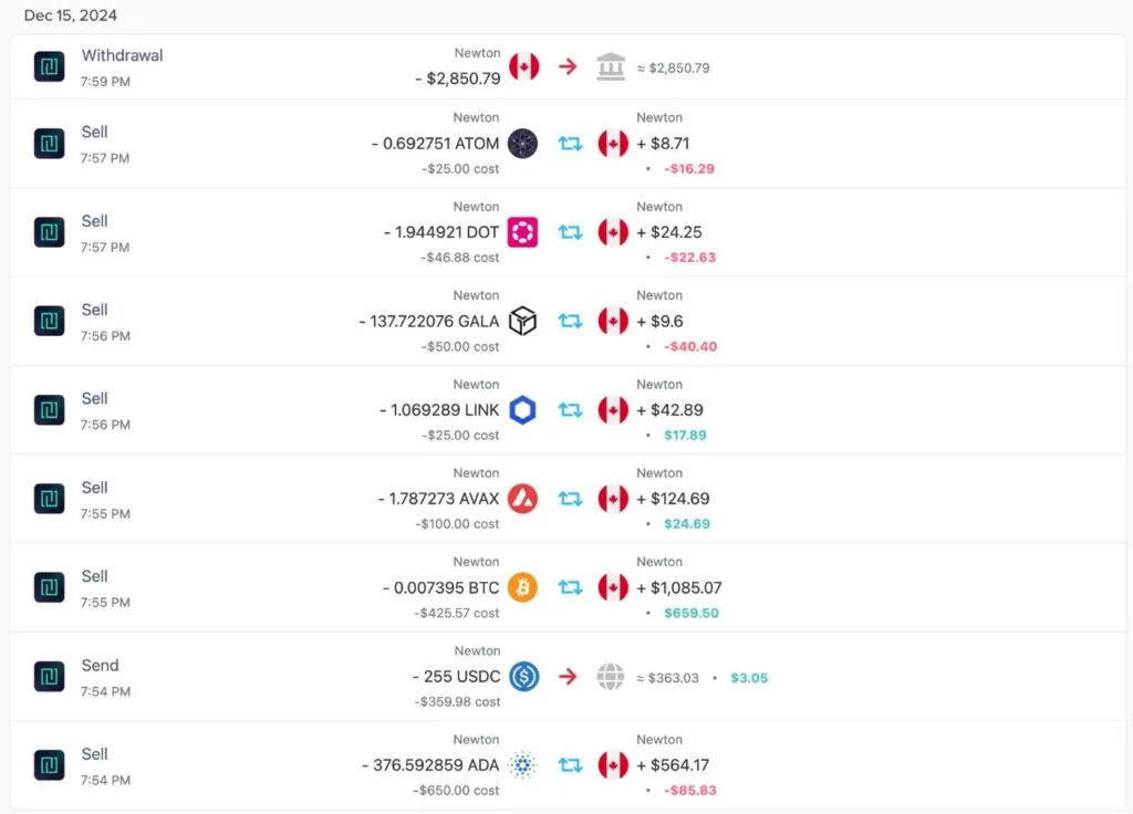 Reviewing my transaction in Koinly