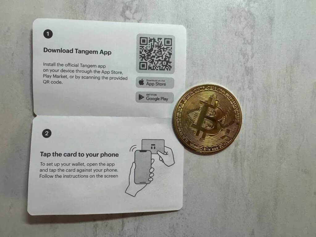 Downloading Tangem Wallet app