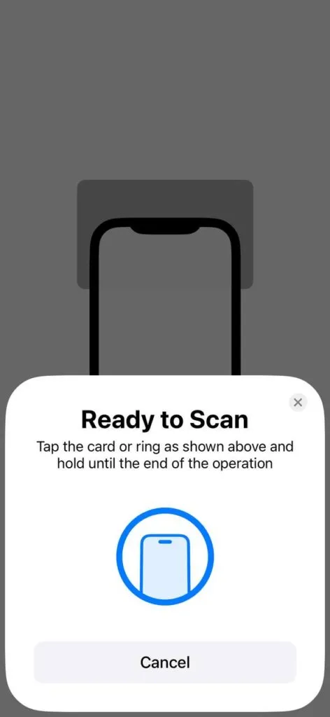 Setting up Tangem's card as a wallet