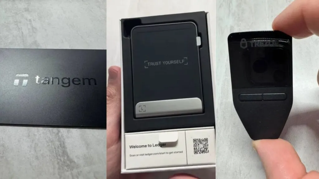 Ledger Flex vs. Tangem vs. Trezor